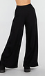 Zwarte Lounge Broek met Wijde Pijpen