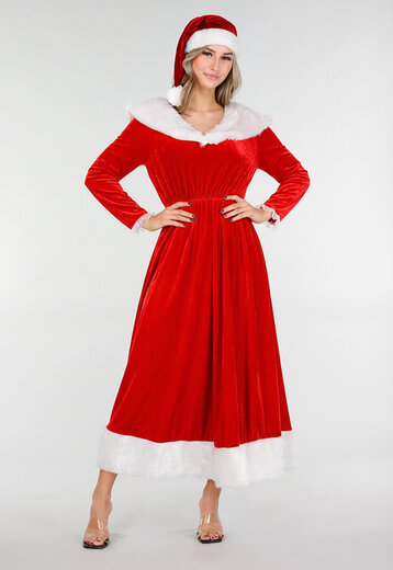 Rode Kerst Maxi Jurk