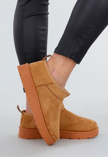 Bruine Suède Look Lage Boots