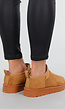 Camel Suède Look Lage Zachte Boots