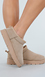 Beige Suède Look Lage Boots