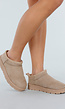 Beige Suède Look Lage Boots