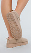 Beige Suède Look Lage Boots