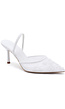 Witte Slingback Pumps met Kant en Kraaltjes