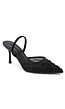 Zwarte Slingback Pumps met Mesh Kralen