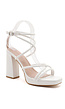 Witte Strappy Sandaletten met Blokhak