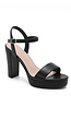 Zwarte Plateau Sandaletten met Blokhak