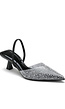 Zilveren Slingback Pumps met Strass