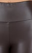 Bruine Leatherlook High Waist  Stretch Legging