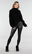Zwarte High Waist Leatherlook Legging