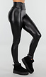 Zwarte High Waist Leatherlook Legging