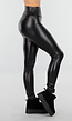 Zwarte High Waist Leatherlook Legging