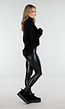 Zwarte High Waist Leatherlook Legging