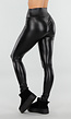 Zwarte High Waist Leatherlook Legging