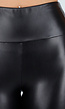 Zwarte High Waist Leatherlook Legging