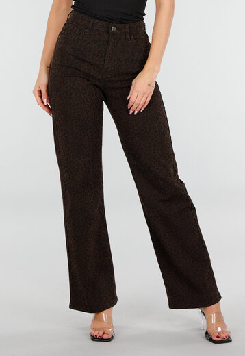 Bruine Leopard Jeans