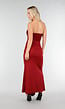 Strapless Korset Jurk in Bordeaux met Glitters