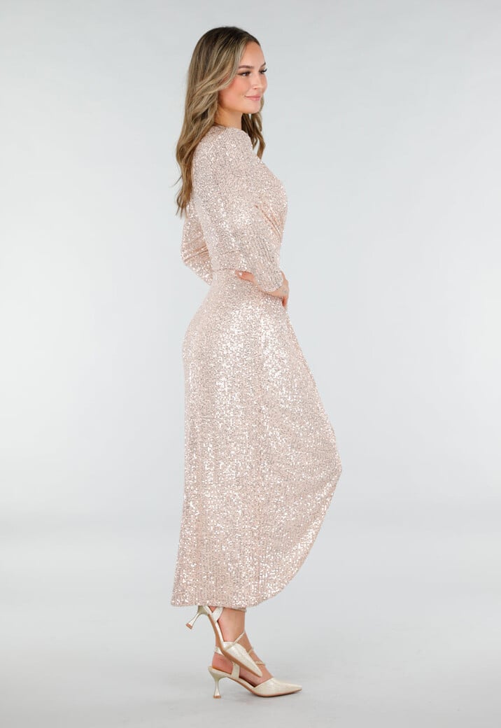 Gouden Glitter Hakken met Bandjes