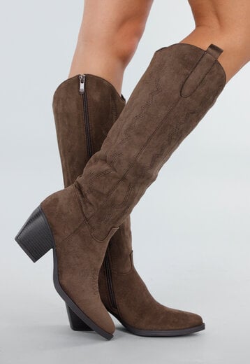 Bruine Suède Cowboyboots