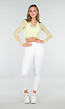 Butter Yellow Mesh Wrap Top met Stretch