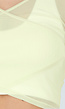 Butter Yellow Mesh Wrap Top met Stretch