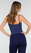Donkerblauwe Sporttop met Stretch