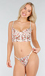 Gebloemde Lingerie Set met String en BeugelBH