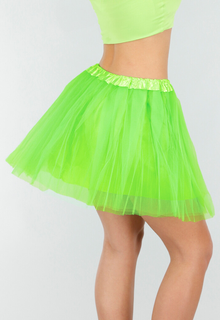 Neon Groene Tule Rok