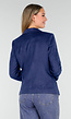 Blauwe Suede Blazer met Dubbele Knopen
