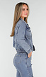 Denim Cargo Set Blauw