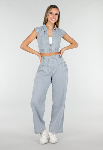 Denim Set met Gilet