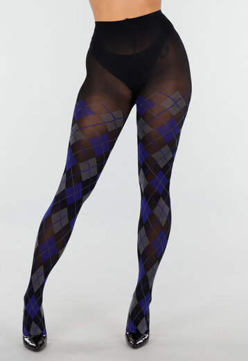 Navy Panty met Argyle Print