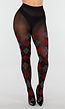 Rood Grijze Panty met Argyle Print