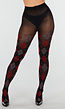 Rood Grijze Panty met Argyle Print
