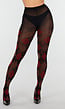 Rood Bruine 50 Den Panty met Argyle Print