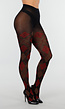 Rood Bruine 50 Den Panty met Argyle Print