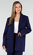 Donkerblauwe Oversized Basic Stretch Blazer