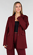 Burgundy Stretch Blazer met Schoudervullingen