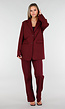 Burgundy Stretch Blazer met Schoudervullingen