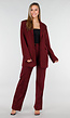 Burgundy Stretch Blazer met Schoudervullingen