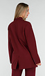Burgundy Stretch Blazer met Schoudervullingen