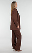 Bruine Oversized Stretch Blazer met Schoudervullingen