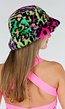 Multicolor Teddy Bucket Hat met Leopardprint