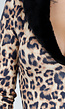Leopard Print Jumpsuit met Bontkraag