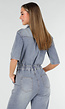Denim Jumpsuit met Elastische Taille Blauw