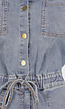 Denim Jumpsuit met Elastische Taille Blauw
