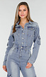 Denim Cargo Jumpsuit Blauw