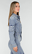 Denim Cargo Jumpsuit Blauw