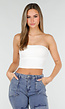 Witte Bandeau Crop Top