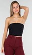 Zwarte Bandeau Crop Top